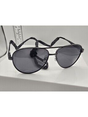 Wrangler Range View Aviator 26 1194 Gunmetal Gray Sunglasses With Strap
